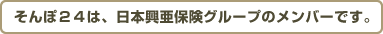 そんぽ 24は、日本興亜保険グループのメンバ-です