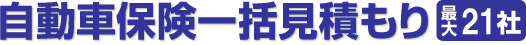 最大15社に一括で自動車保険見積もり
